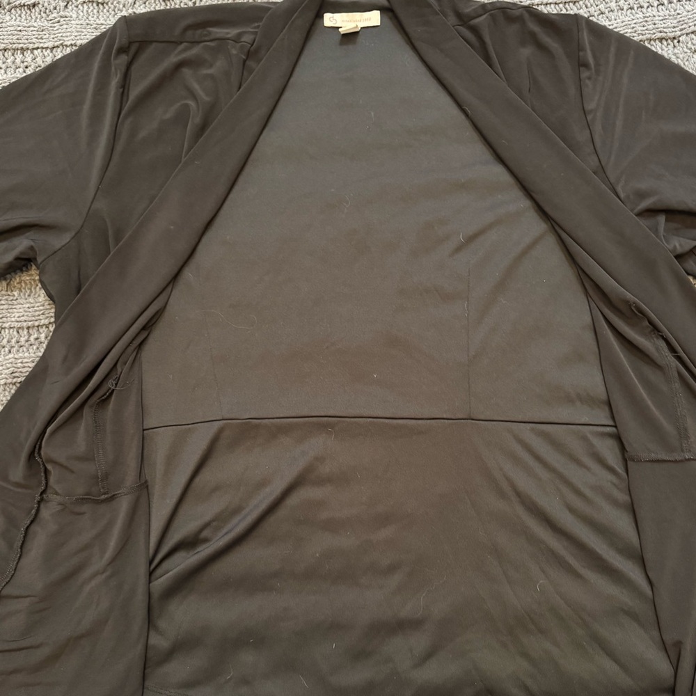 Dress Barn Elegant Black Open Front Cardigan (Women's Plus Size 2X) - Picture 4 of 9